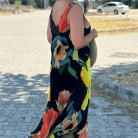 Mildre | Maxikleid aus Seide mit floralem Muster