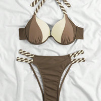 Levi | Colorblock-Halter-Bikini