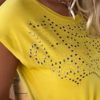 Everly | Modisches T-Shirt mit Nietenfransen-Detail