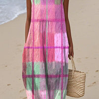 Gela | Ärmelloses Kleid mit Karomuster