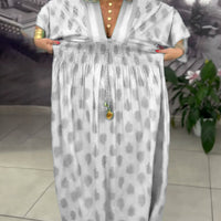 Nori | Kleid locker Urlaub Muster maxi Taille