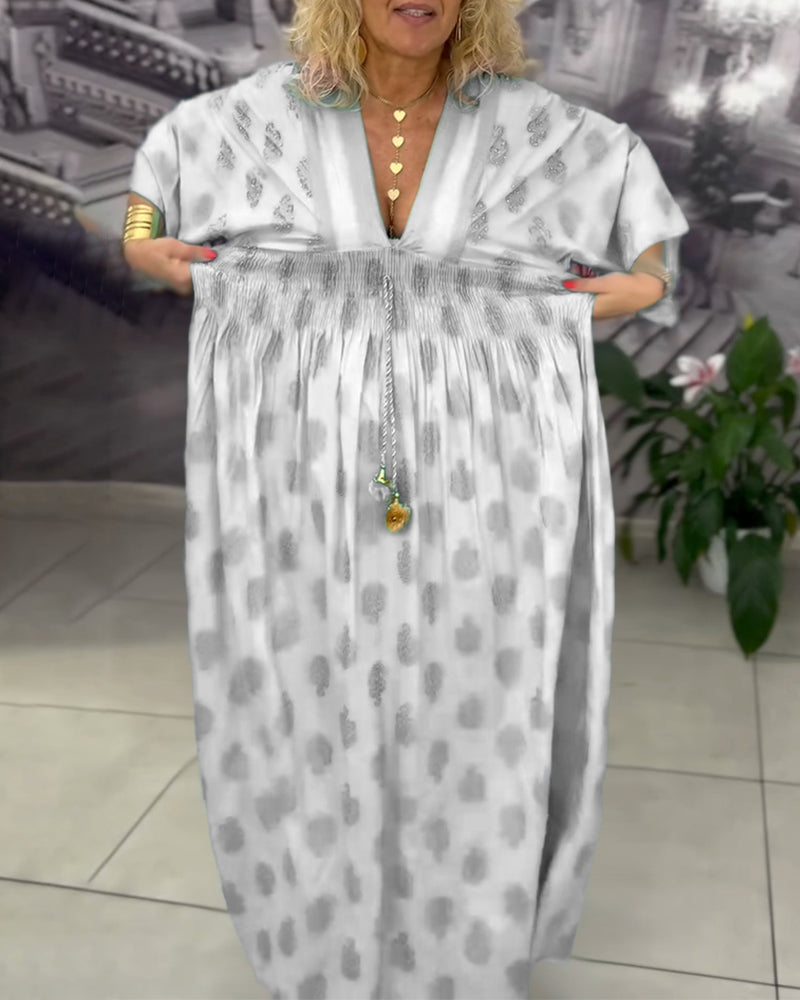 Nori | Kleid locker Urlaub Muster maxi Taille