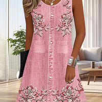 Lauren | zeitloses ärmelloses Kleid aus Kunstdenim für entspannte Tage