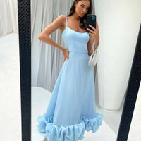 Aciel | Midi-Sonnenkleid mit voluminösem Rüschensaum