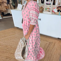 Liana | Bedrucktes Kleid mit V-Ausschnitt