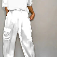 Zara | Satin Oberteil und Hose Set