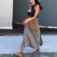 Tayla | Ombre ärmelloses Midikleid