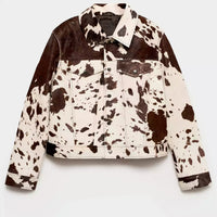 Lianora™ – Gemusterte Lederjacke