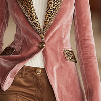 Jeanisa | Samtjacke mit Stickerei