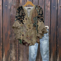 Lyna | Vintage-Casual-Bluse