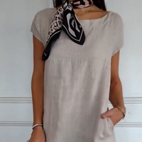 Clara | Stylisches Damenkleid mit Rundhalsausschnitt für den Sommer