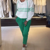 Eden | Gestreiftes Sweatshirt-Set - Oberteil & Unterteil