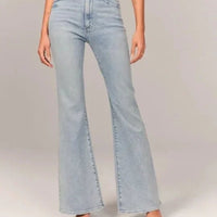 Cienna | Stretch-Jeans mit hoher Taille und weitem Bein