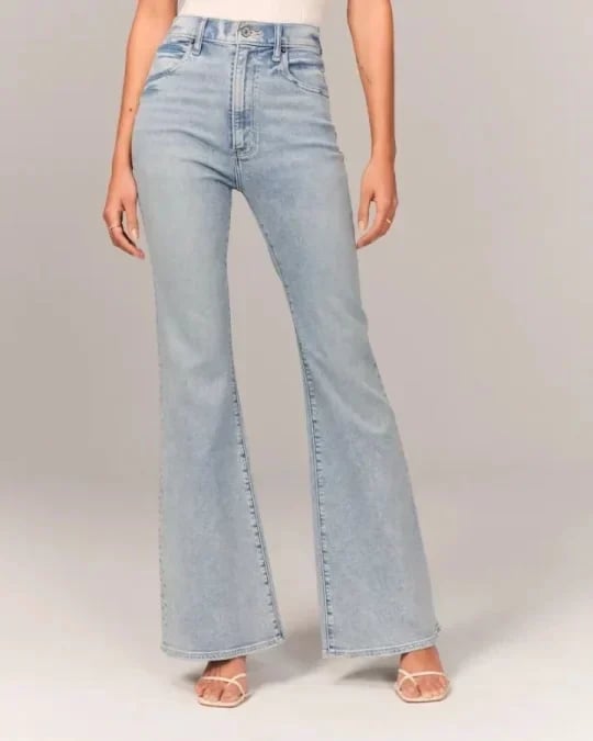 Cienna | Stretch-Jeans mit hoher Taille und weitem Bein