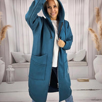 Venora | Langer Mantel mit Kapuze