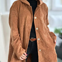 Andrea™ | Lässige Cordjacke mit Kapuze für Damen