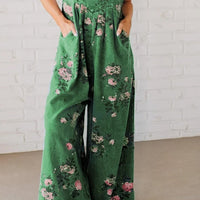 Meena | Geblümter Denim-Overall