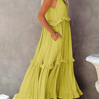 Jovilyn | Ärmelloses Kleid mit Rüschen