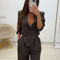 Isabella | Modisches Damen-Set mit Strass-Details und Hose