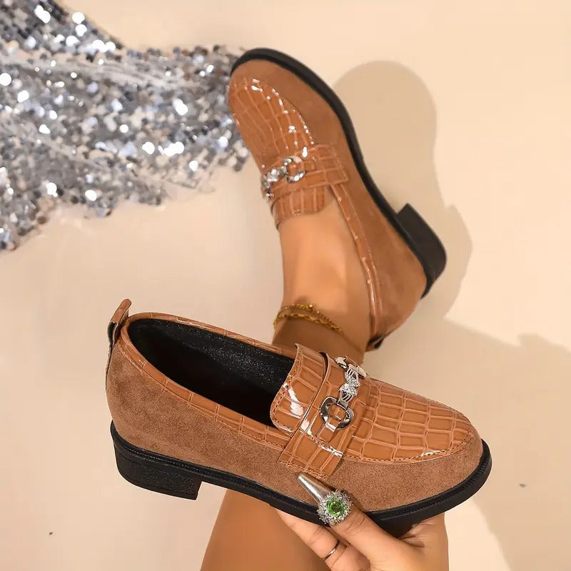 Jinna | Damen-Loafer mit Metallkette