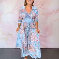 Penny | feminines Sommerkleid mit tiefem Ausschnitt