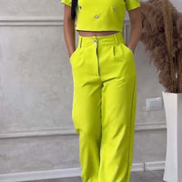 Carmixa | Top & Hose Set mit Diamant-Verzierung