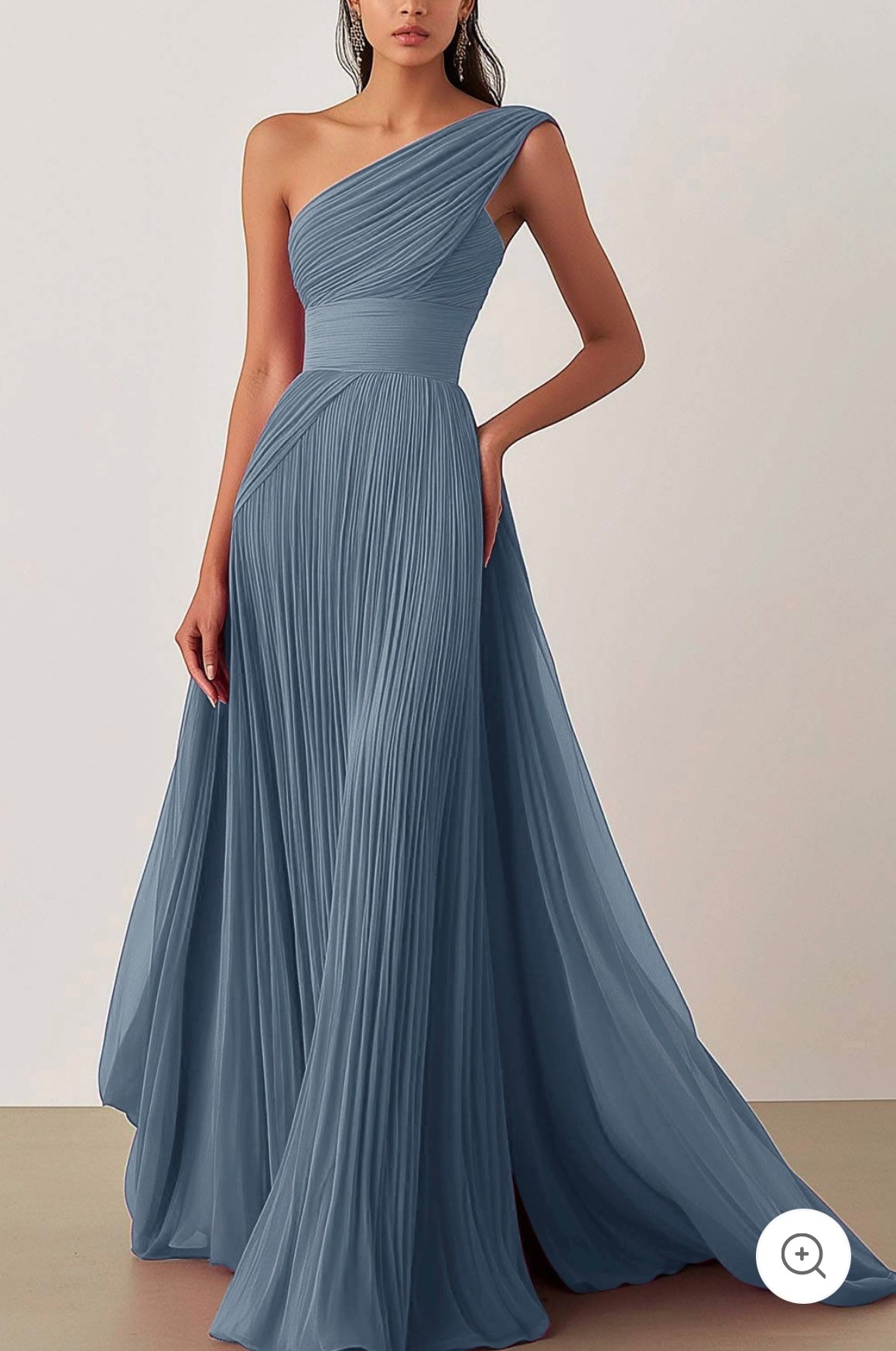 Jamie | Ein-Schulter-Falten-Ballkleid