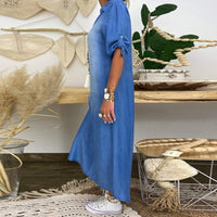 Allse | Maxi-Denim-Kleid mit Schlitz