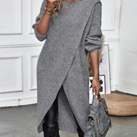 Kiara™ | Langes, Schlichtes Strickkleid für Damen