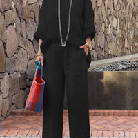 Taylor | Elegantes zweiteiliges Set aus Baumwolle und Leinen mit Farbverlauf