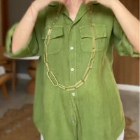 Goldie™ | Bequemes Damenhemd aus Baumwolle und Leinen