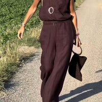 Avery | elegantes Set aus Baumwolle und Leinen mit Weste und Hose