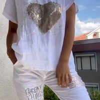 Mirabelle | Elegantes Zweiteiler-Set mit Goldprägung