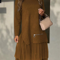 Luceria | Lässiger, modischer langer Rock mit Mesh-Spleiß