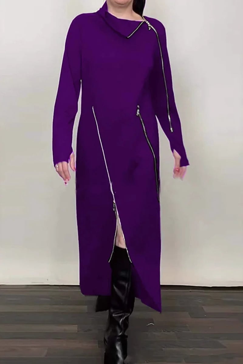 Lorena | Elegantes monochromes Maxikleid