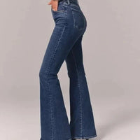 Cienna | Stretch-Jeans mit hoher Taille und weitem Bein