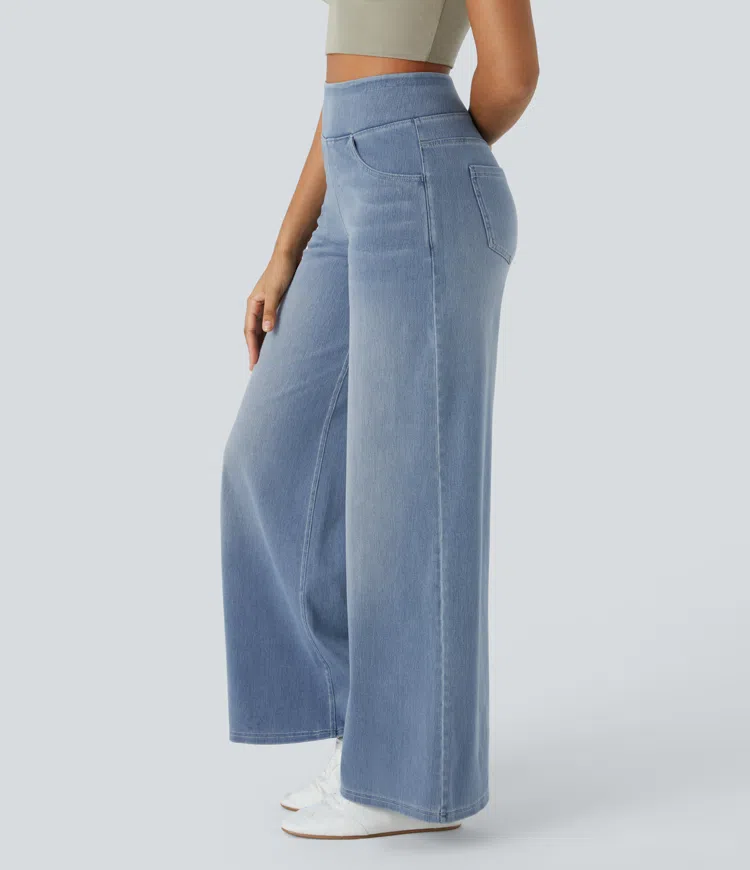 Carolina | Damen-Jeans, High Waist & weites Bein