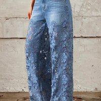 Zainab | einzigartige Jeans mit Spitzenapplikationen