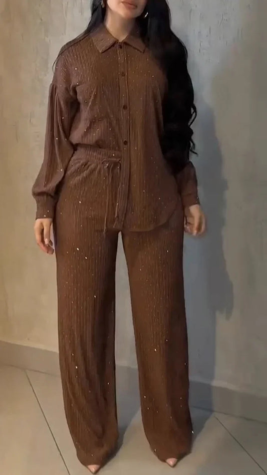 Ravena | Blazer-Set mit Strassdetails