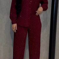 Ravena | Blazer-Set mit Strassdetails