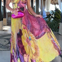 Masih | Vibrierendes Plissee-Maxikleid