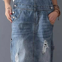 Sylie | Trendiges Denim-Latzkleid