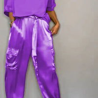 Zara | Satin Oberteil und Hose Set