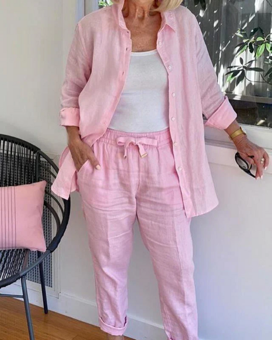 Anniera | Elegantes Hemd- und Hosenset für Damen