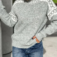 Zuvey | Gemusterter Rollkragenpullover