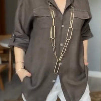 Goldie™ | Bequemes Damenhemd aus Baumwolle und Leinen