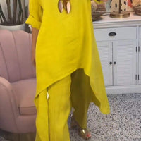 Harley | Zweiteiliger Anzug aus Baumwolle und Leinen für Damen