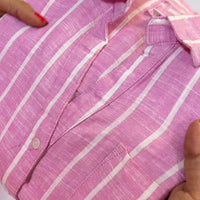 Lene | Gestreifte Leinenbluse