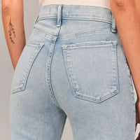 Cienna | Stretch-Jeans mit hoher Taille und weitem Bein