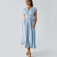 Ella | modisches Wickelkleid mit hoher Taille für Damen